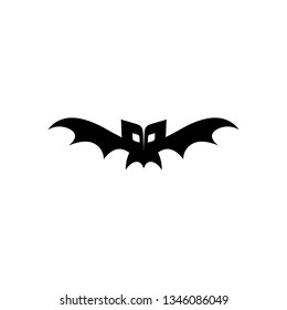 Halloween Scary Bat Icon Vector Illustration