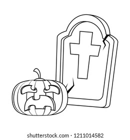 Halloween scary cartoon