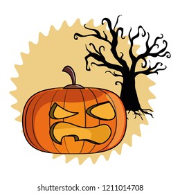 Halloween scary cartoon