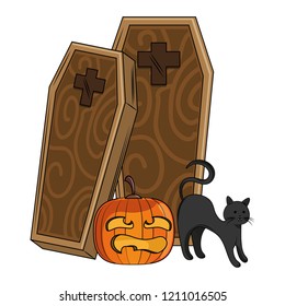 Halloween scary cartoon