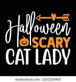 Halloween Scary Cat Lady,  New Halloween SVG Design Vector File.