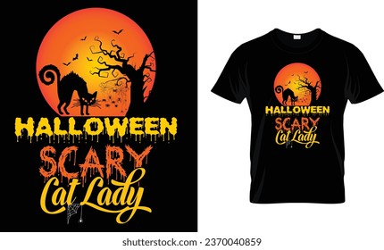 Halloween scary cat lady - Halloween Shirt