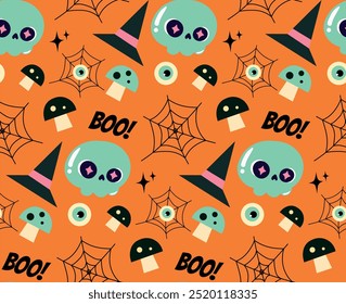 Halloween scary cute vactor pattern 