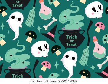 Halloween scary cute vactor pattern 