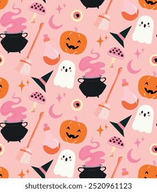 Halloween scary cute vactor pattern 