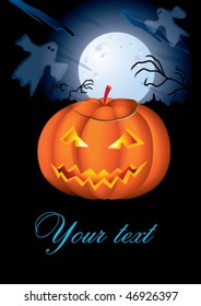 A Halloween scary dark night