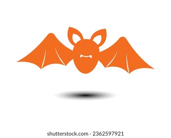 Halloween scary Dracula flying bat vector illustration