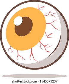 halloween scary eye ball vector illustration