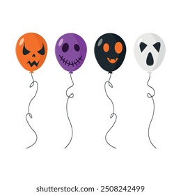 Halloween scary face balloons. Helium balloons for birthday and parties.