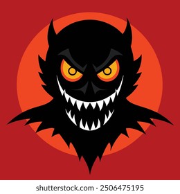 Halloween Scary Face - Creepy and Frightening Halloween Illustration for Spooky Designs