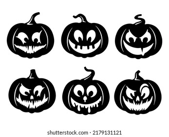 Halloween Scary Face Pumpkin Illustration