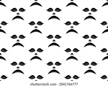 La cara aterradora de Halloween es un patrón sin fisuras. Cara fantasma con ojos malvados y aterradores. Cara espeluznante. Diseño de fondo festivo para carteles y afiches, papel de embalaje y artículos promocionales. Ilustración del vector