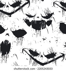 Halloween scary faces vector cartoon seamless pattern background for wallpaper, wrapping, packing, and backdrop.