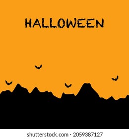 Halloween aterrador vector de fondo plano e ilustración.