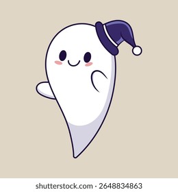 Halloween scary ghost vector illustration