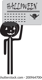 halloween scary illustration drawing black and white
