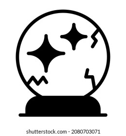 Halloween, scary mirror vector black filled outline icon.