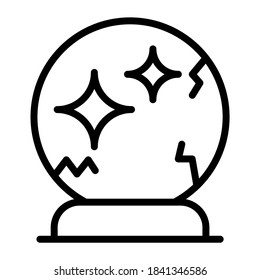 halloween, scary mirror vector line icon