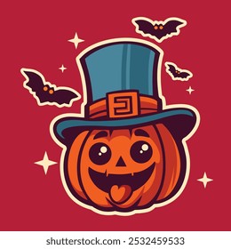 Halloween with scary monster characters, tshirts, stickers, logos 