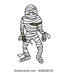 Halloween scary mummy man monster