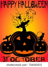 halloween scary night background graphic and illustration.