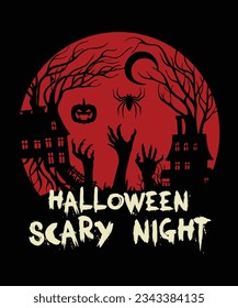 Halloween Scary Night, Halloween t shirt