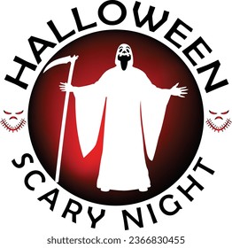 Halloween scary night t-shirt design
