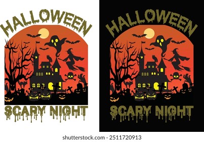 Halloween Scary Night,Halloween t shirt design for Halloween day,Happy Halloween t shirt,Halloween Family Shirt