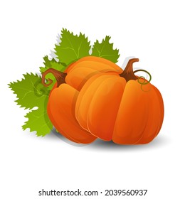 Halloween scary orange pumpkin Holiday cartoon concept