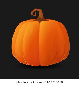Halloween scary orange pumpkin Holiday cartoon concept