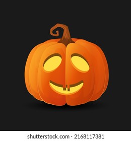Halloween scary orange pumpkin Holiday cartoon concept