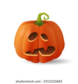 Halloween scary orange pumpkin Holiday cartoon concept