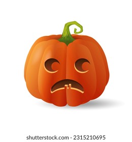 Halloween scary orange pumpkin Holiday cartoon concept