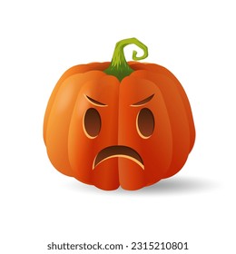 Halloween scary orange pumpkin Holiday cartoon concept