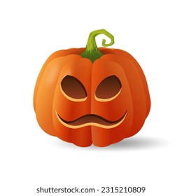 Halloween scary orange pumpkin Holiday cartoon concept