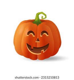 Halloween scary orange pumpkin Holiday cartoon concept