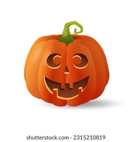 Halloween scary orange pumpkin Holiday cartoon concept