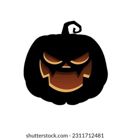 Halloween scary pumpkin Holiday cartoon concept