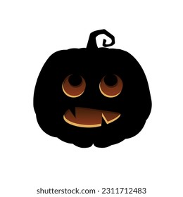 Halloween scary pumpkin Holiday cartoon concept