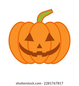 Halloween scary pumpkin icon. Vector.