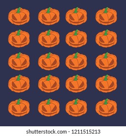 Halloween Scary Pumpkin Pattern