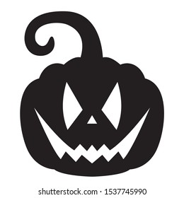 Halloween Scary Pumpkin Silhouette Vector Spooky Stock Vector (Royalty ...