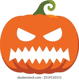 Halloween scary pumpkin with smile. The Main symbol of the Happy Halloween 