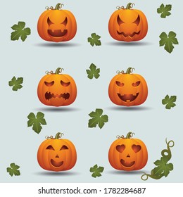 Halloween scary pumpkin  vector illustration