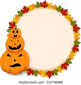 halloween scary pumpkins of illustration.
