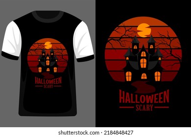 Halloween Scary Retro Vintage T Shirt Design