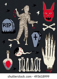 Halloween scary set