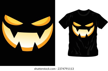 halloween scary spooky emoji t-shirt design