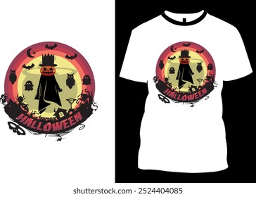 Halloween Scary T Shirt Design Template for Happay Halloween