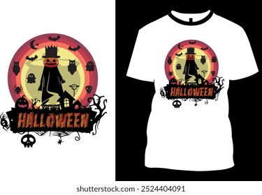 Halloween Scary T Shirt Design Template for Happay Halloween